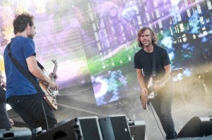 NEW YORK, NY - JULY 23: Aaron Dessner and Bryce Dessner of The National performs during the 2016 Panorama NYC on Randell's Island on July 23, 2016 in New York City. (Photo by Kris Connor/FilmMagic)