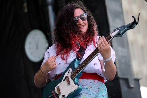 BOSTON - MAY 28: Ellen Kemper performs with Palehound at the Boston Calling Music Festival at City Hall Plaza in Boston, Mass. on Saturday, May 28, 2016. (Photo by Craig F. Walker/The Boston Globe via Getty Images)
